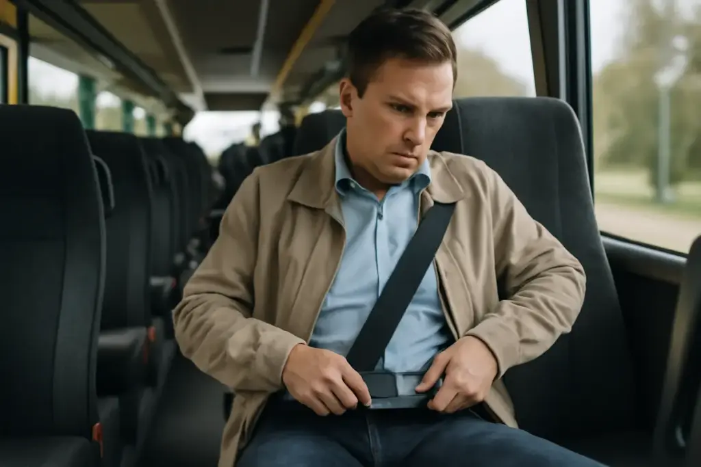 Quando è obbligatorio allacciare la cintura in autobus? Risparmia sulle multe conoscendo la regola esatta