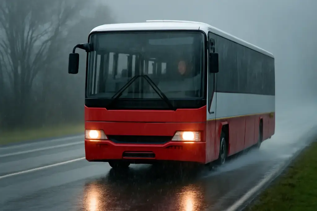 Guida sicura in condizioni meteo avverse: le regole pratiche per autobus che fanno davvero la differenza