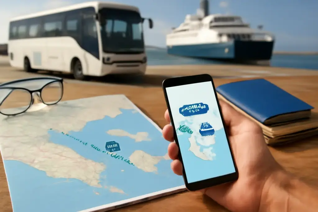 Come funziona un viaggio combinato autobus + traghetto per raggiungere le isole? Tutto quello che serve per pianificare senza errori