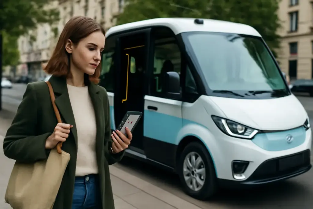 Navette elettriche a chiamata: il nuovo modo flessibile di muoversi in città senza lunghe attese