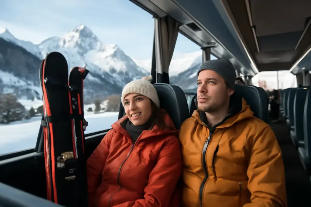 Vacanze invernali in autobus verso località sciistiche: il metodo più comodo per arrivare in quota senza pensieri